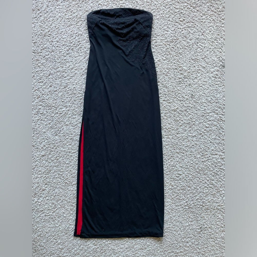 Express strapless black gown size 8